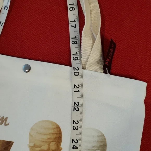 Sweet Treats Tote Ice Cream snap closure Book bag laptop magazines multipurpose - Picture 4 of 4